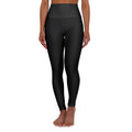 The "Watch-me-win"  High— Black Performance Leggings with Back Logo