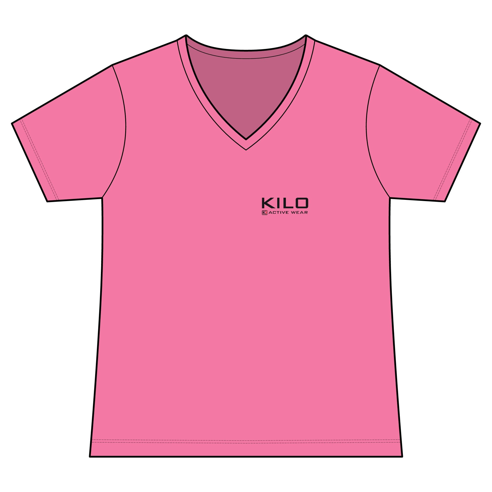 Women's  "fearless" V‑Neck Tee