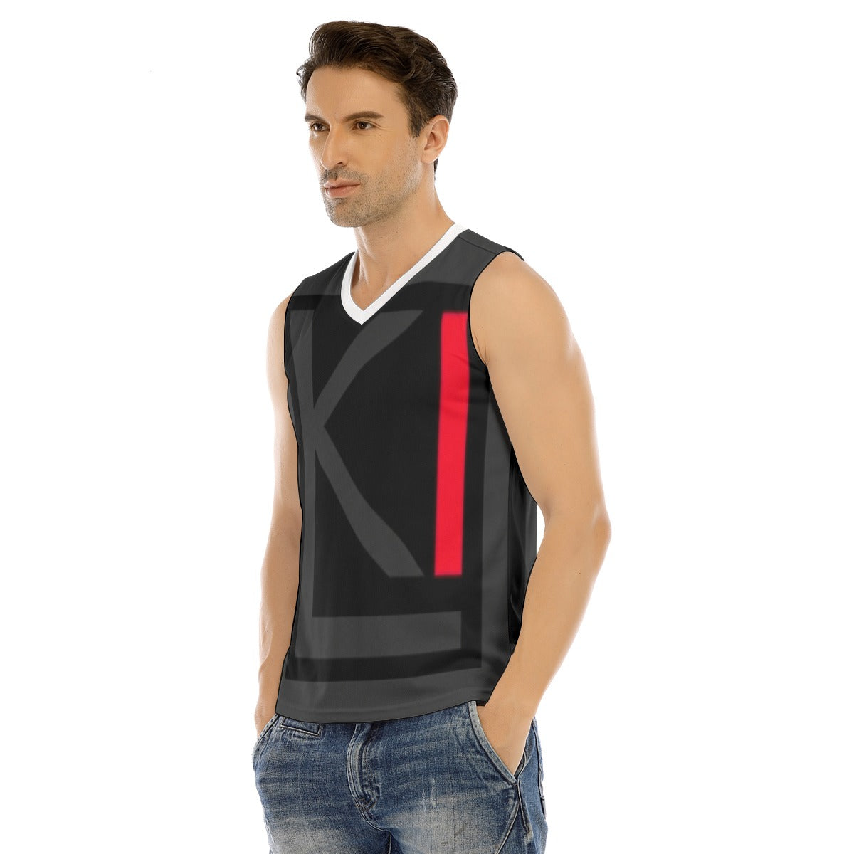 Krunch-Time B-Ball Men's V-neck Tank Top