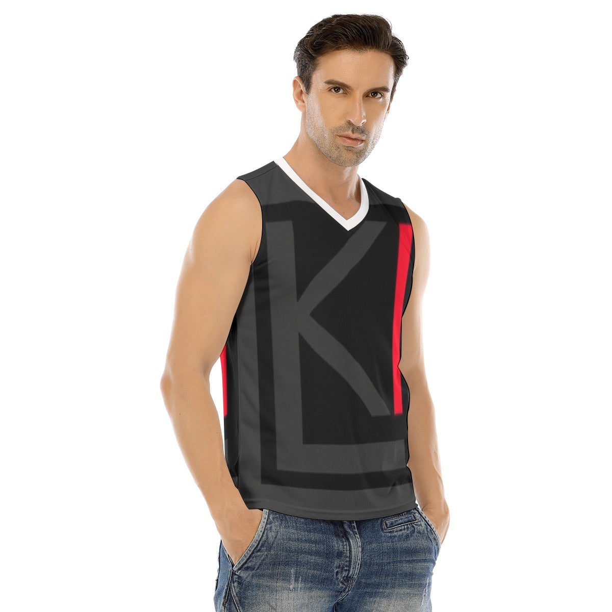 Krunch-Time B-Ball Men's V-neck Tank Top