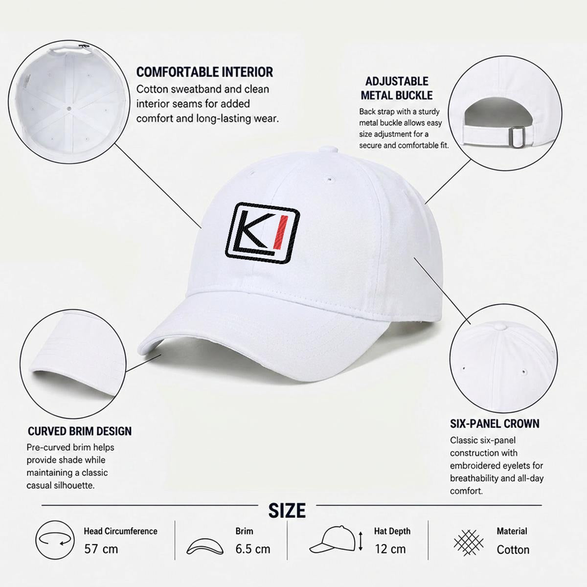 Embroidery Soft-Crown Flat Cap