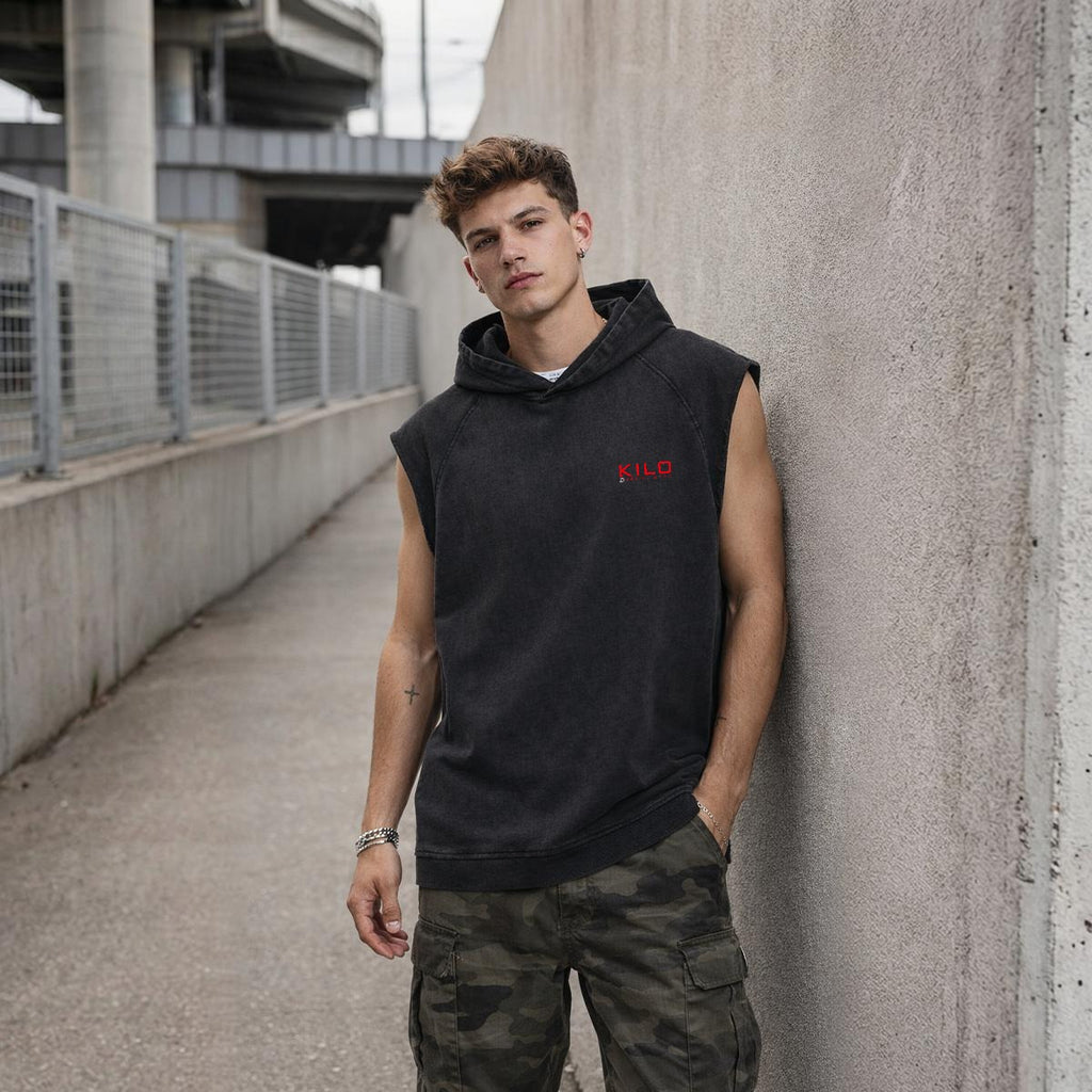 Men's Loose "K-Swag" Sleeveless Hoodie|320GSM DTG