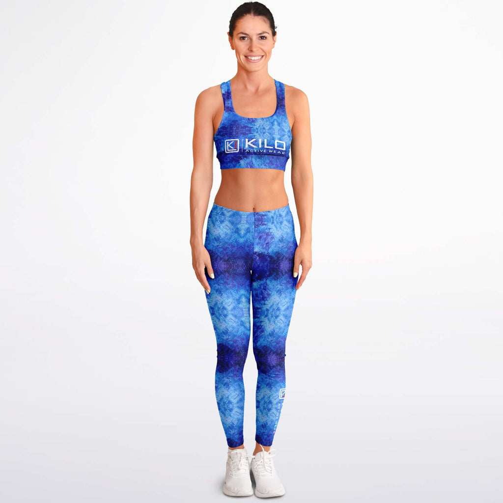 Woman wearing KILO K-Padded Sports Bra & Leggings Set - front view