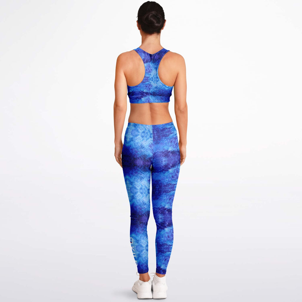 Woman wearing KILO K-Padded Sports Bra & Leggings Set - back view