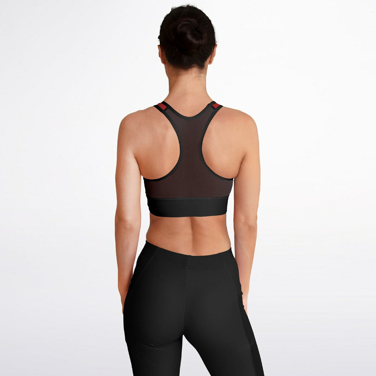Model wearing KILO K-Mesh Sports Bra, racerback mesh back