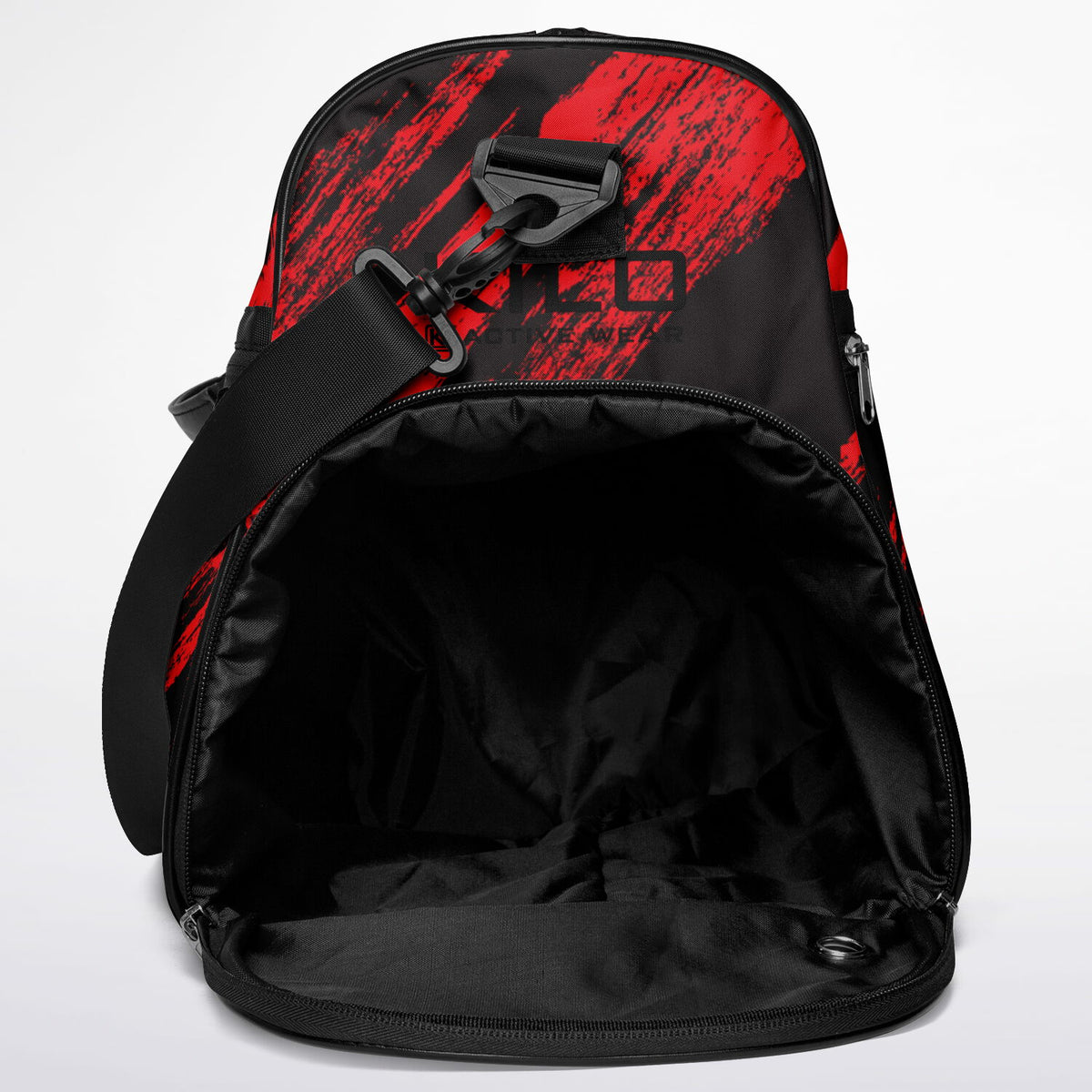 KILO Krossbody Gym Bag with side pocket open