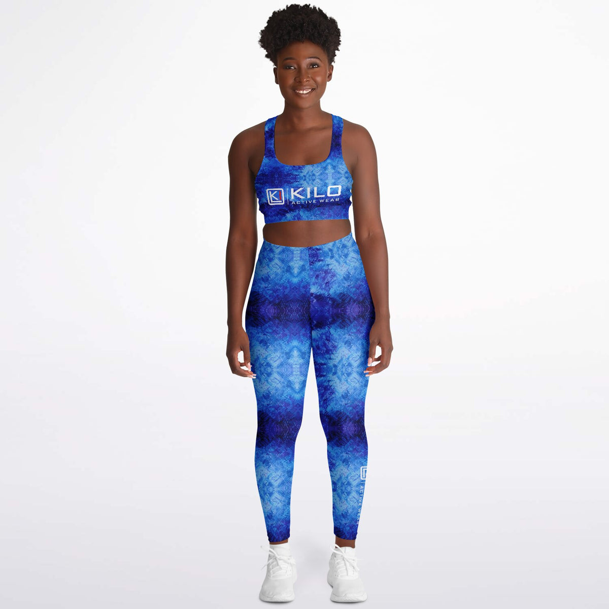 Woman wearing KILO K-Padded Sports Bra & Leggings Set - front