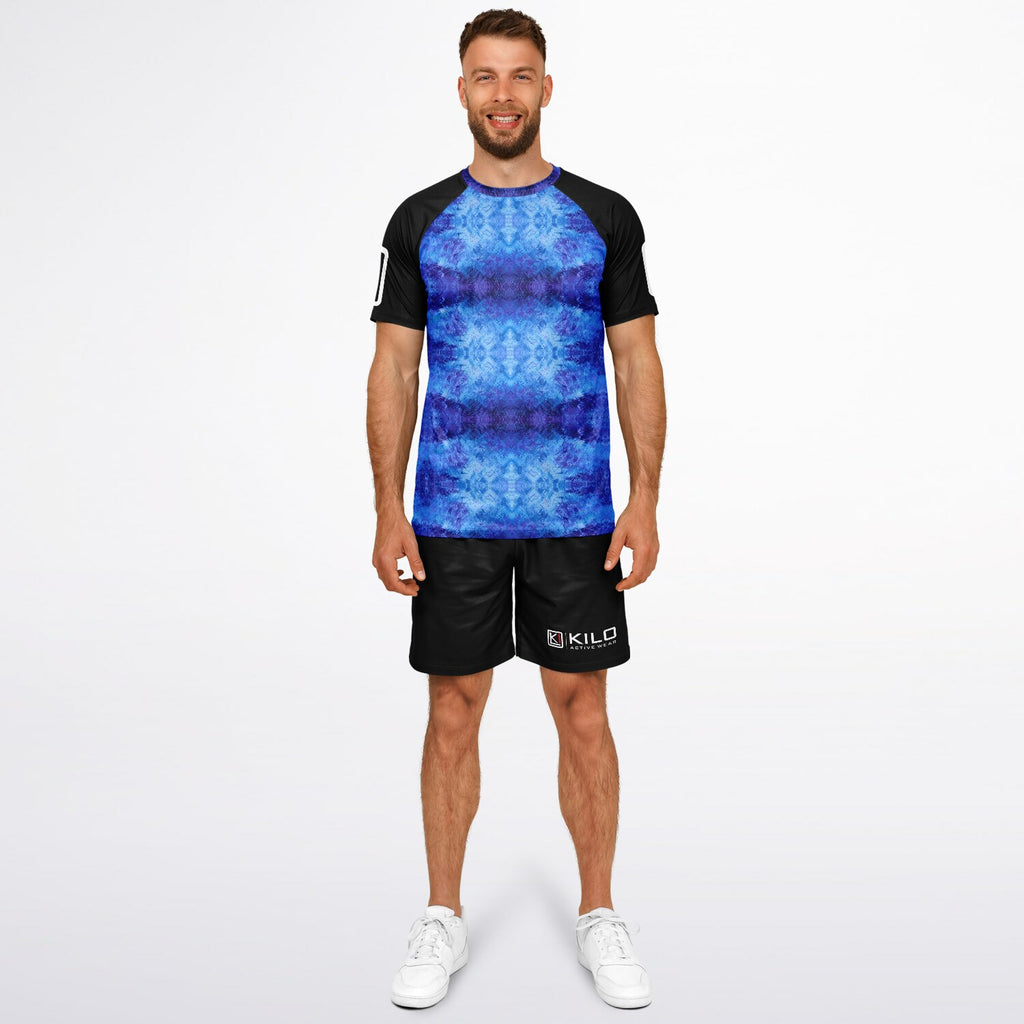Man wearing blue KILO K-Soccer Set - front