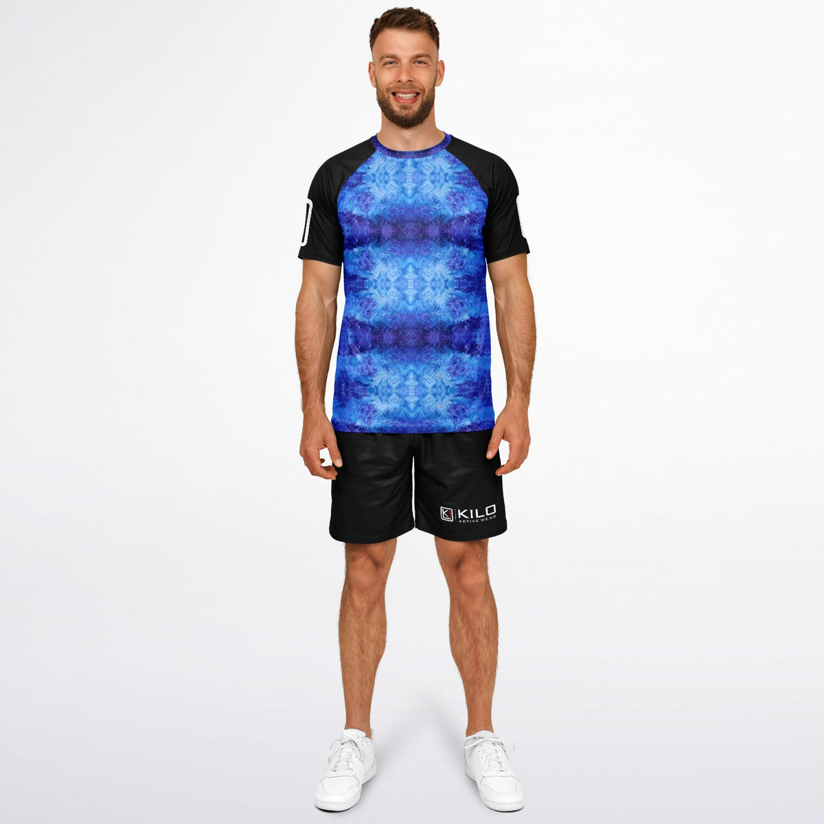 Man wearing blue KILO K-Soccer Set - front