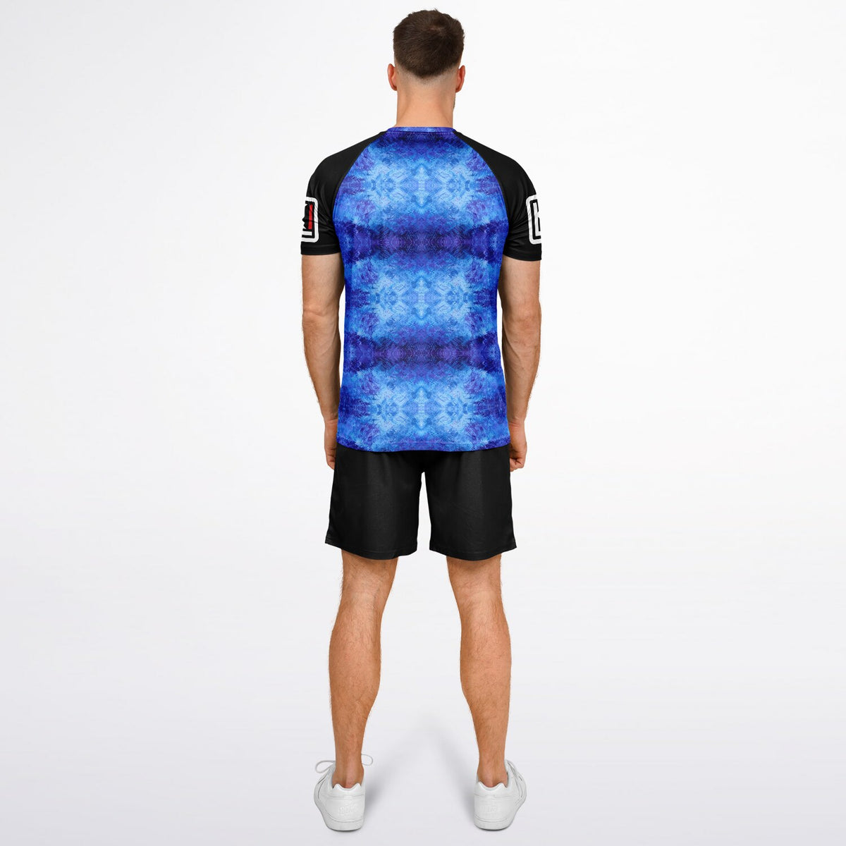 Man wearing blue KILO K-Soccer Set - back