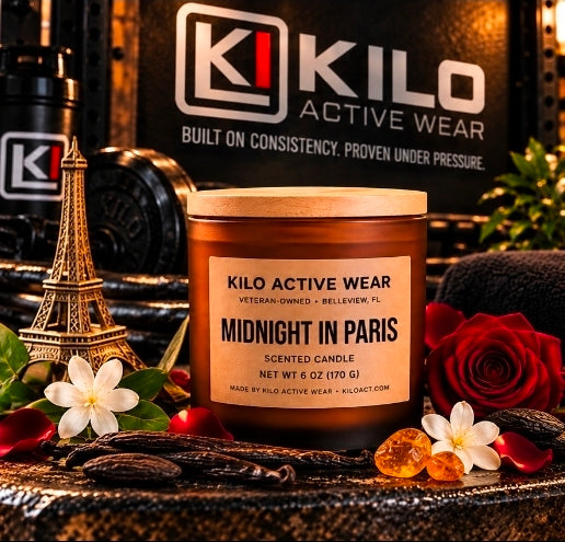 KILO Midnight in Paris hand-poured soy candle