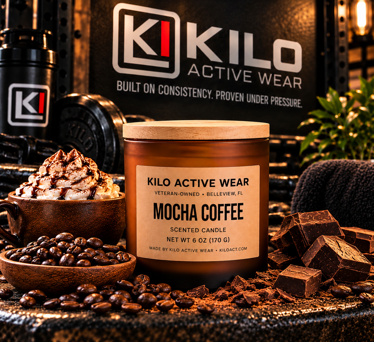 KILO Mocha Coffee hand-poured soy candle