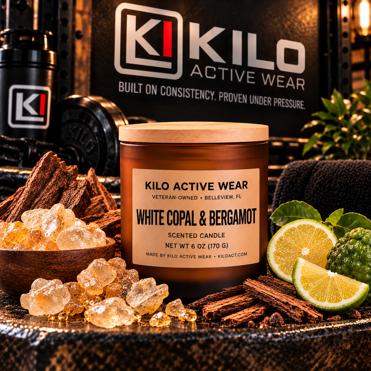 KILO White Copal & Bergamot hand-poured soy candle