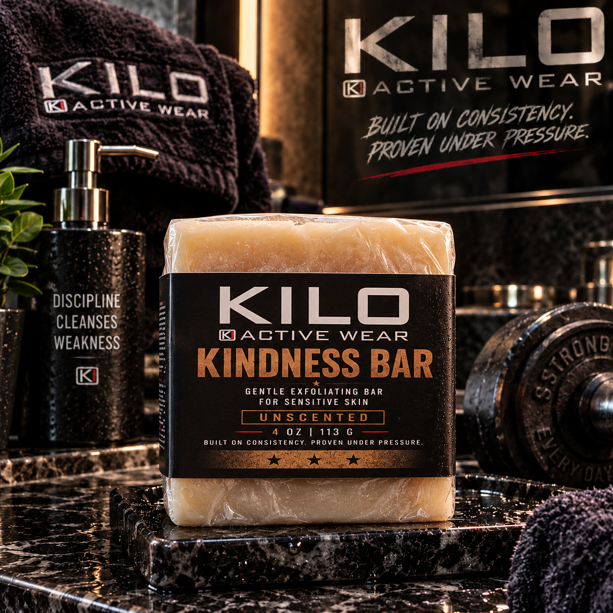KILO Kindness Bar handcrafted bar soap, 4 oz, by Kilo Activewear