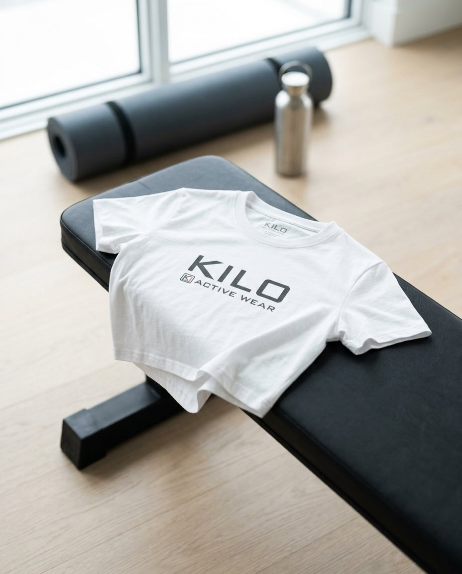 Cropped T-shirt — Gym Lifestyle Scene | Generated by Modelize