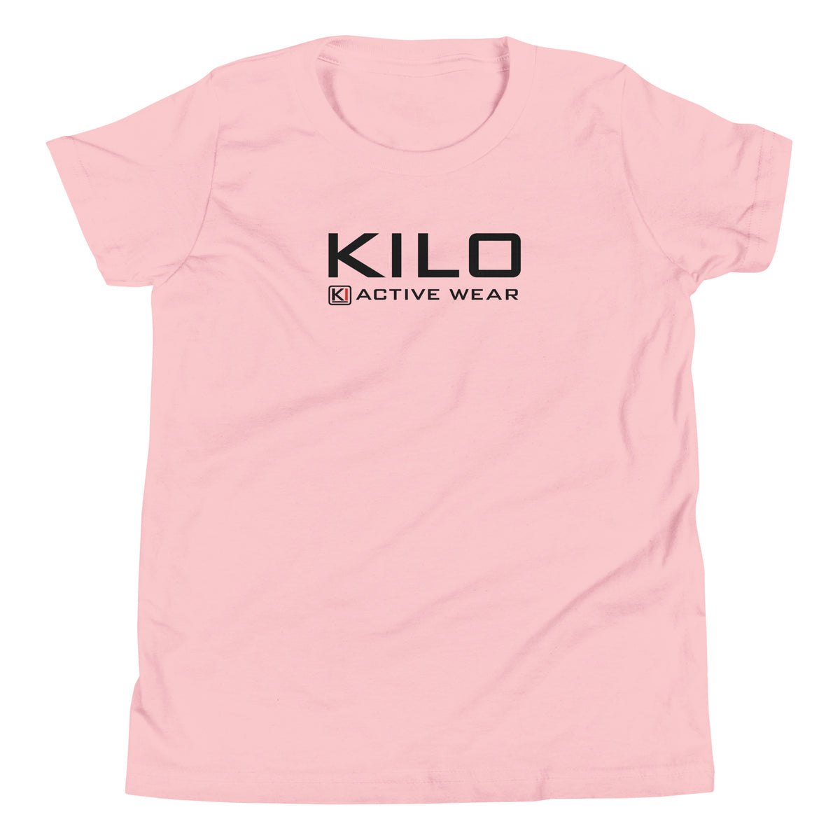 KILO Veterans Day Youth Tee in Pink, front view – veteran-owned Kilo Activewear